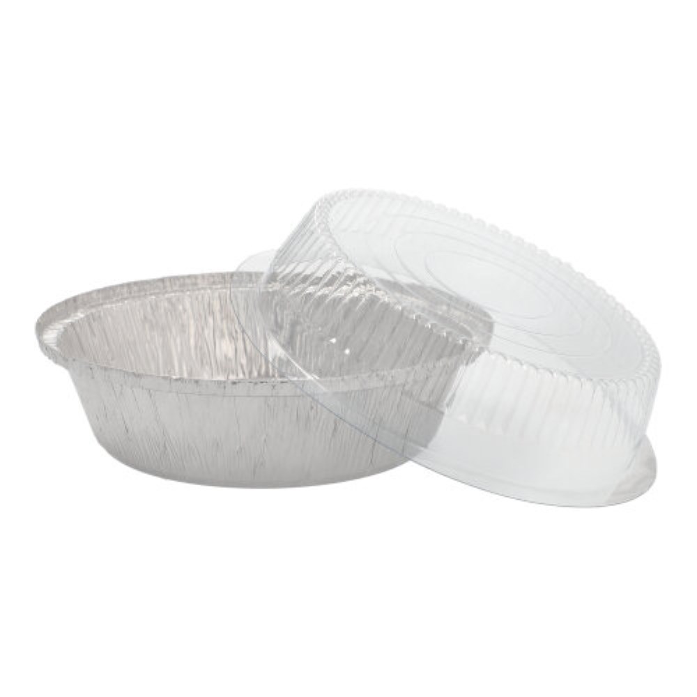 25 Schalen, Alu + Dom-Deckel rund 0,77 l Ø 18,2 cm · 8 cm