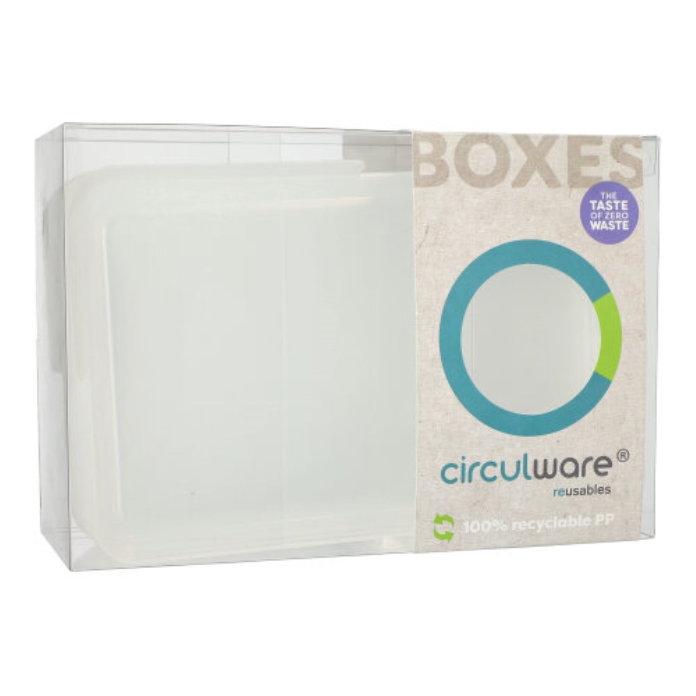 12 "Circulware" Deckel für Schalen Mix & Match eckig 2,5 cm x 15,6 cm x 23,4 cm transparent
