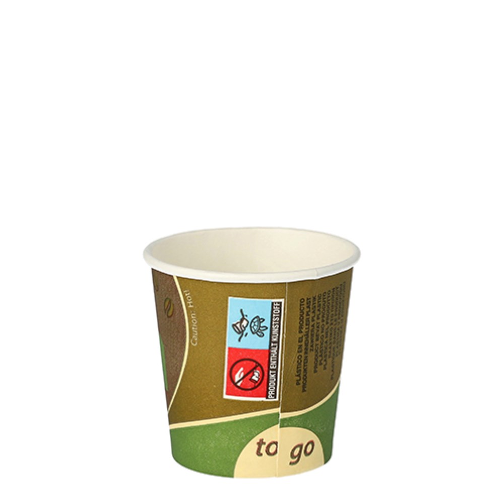80 Trinkbecher, Pappe "To Go" 0,1 l Ø 6,3 cm · 6 cm "Barista Time"