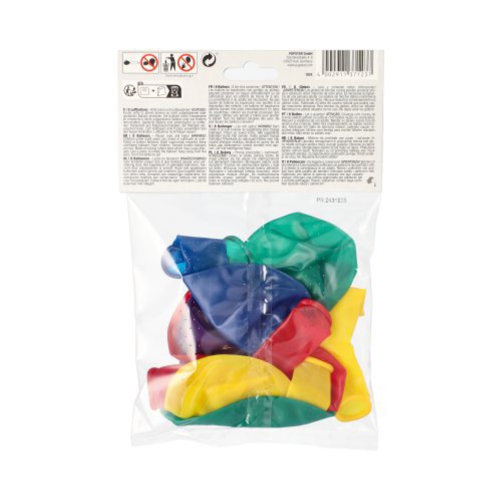 8 Luftballons Ø 29 cm farbig sortiert "Crystal"