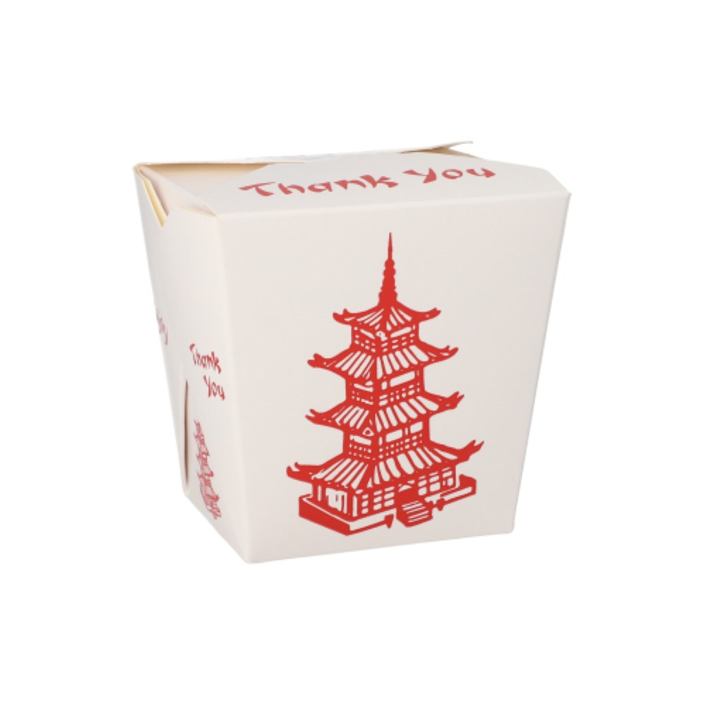 50 Snackboxen "ASIA" eckig 770 ml 10,3 cm x 8 cm x 6,6 cm "Temple"