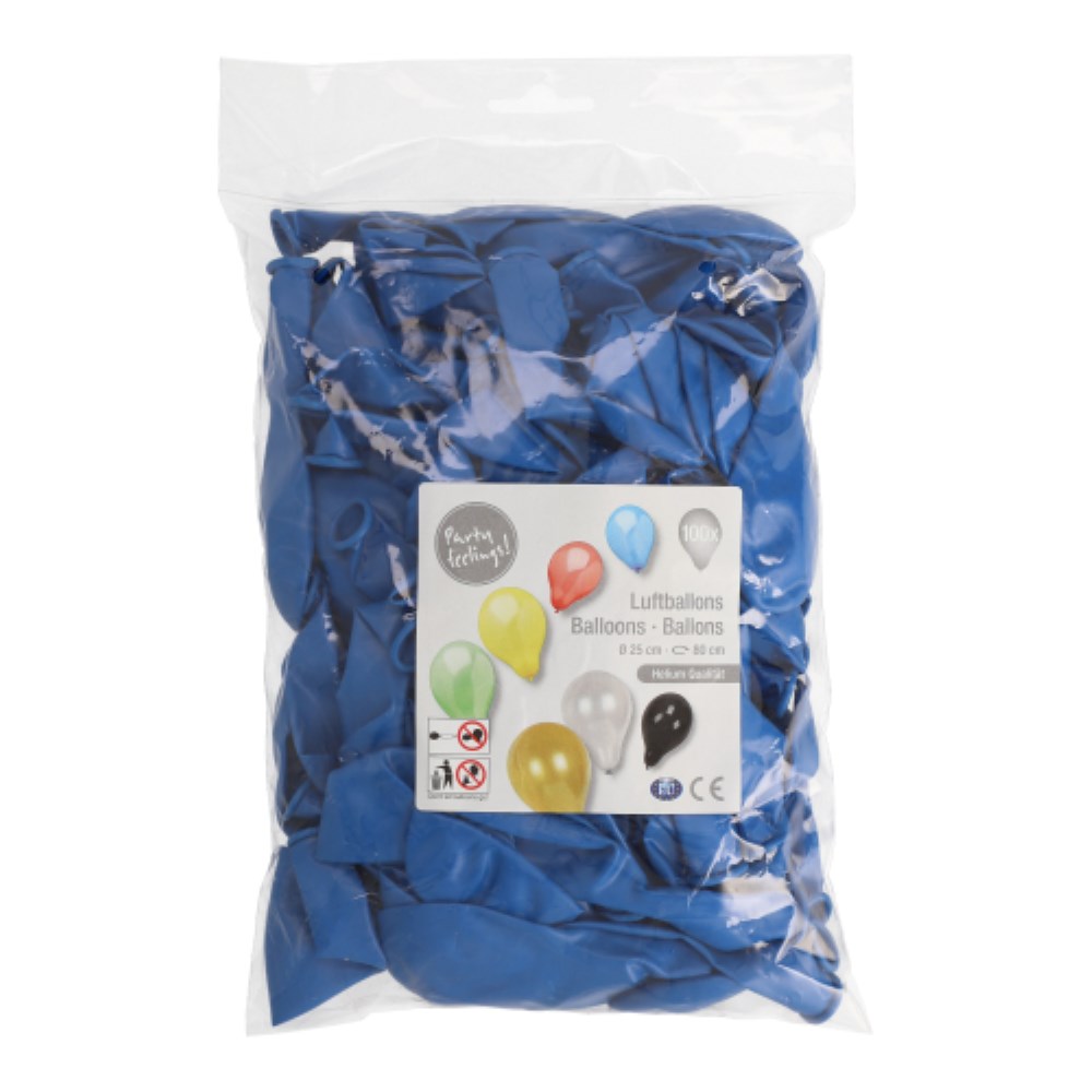 100 Luftballons Ø 25 cm blau