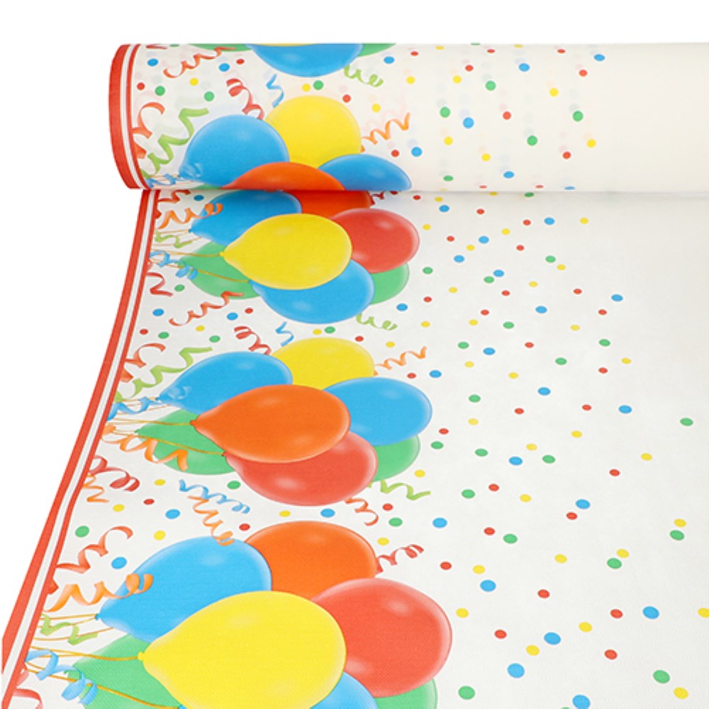 Tischdecke, stoffähnlich, Vlies "soft selection plus" 40 m x 1,18 m "Lucky Balloons" Tischdecke, stoffähnlich, Vlies "soft selection plus" 40 m x 1,18 m "Lucky Balloons"