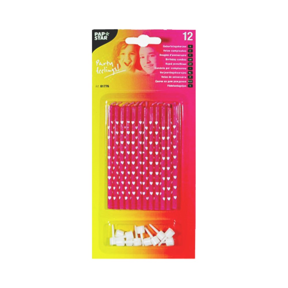 12 Geburtstagskerzen 10 cm farbig sortiert mit Halter 12 Geburtstagskerzen 10 cm farbig sortiert mit Halter