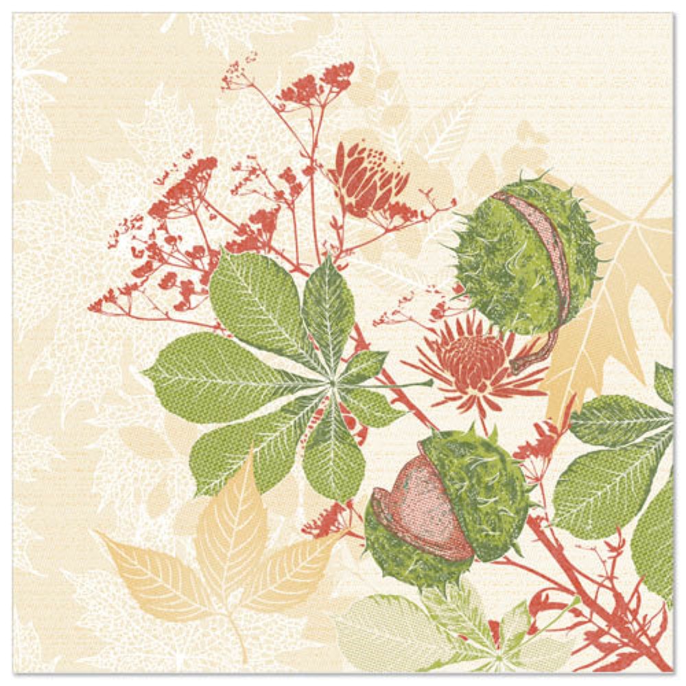 50 Servietten "ROYAL Collection" 1/4-Falz 40 cm x 40 cm "Autumn Leaves"