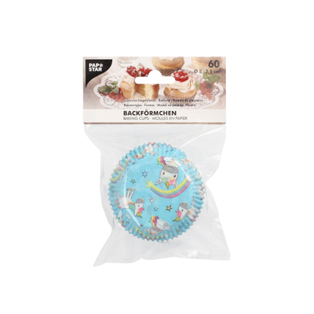 60 Backförmchen Ø 5 cm · 2,5 cm 4 Motive sortiert