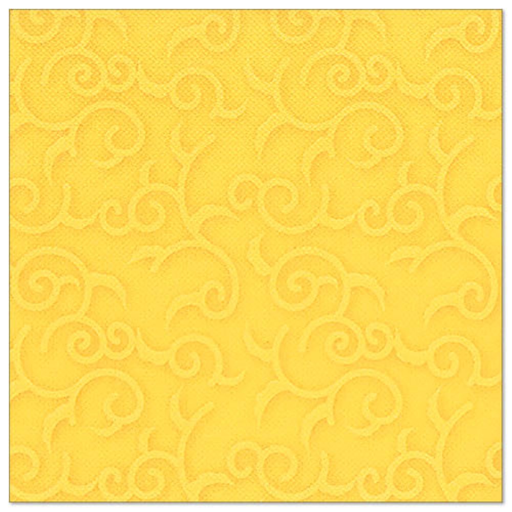 50 Servietten "ROYAL Collection" 1/4-Falz 40 cm x 40 cm gelb "Casali"