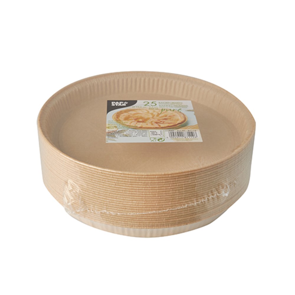 25 Backformen "pure" 835 ml Ø 24,6 cm · 2,3 cm braun