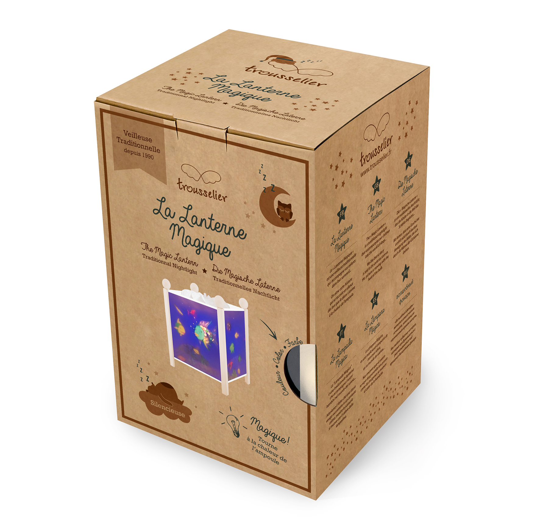 Nacht Licht - Magische Laterne Regenbogenfisch© - Weiss 12V