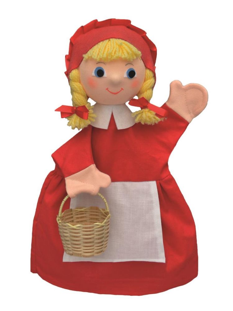 Handpuppe Rotkäppchen  - ohne Beine - Made in Europe - Winterspielzeug