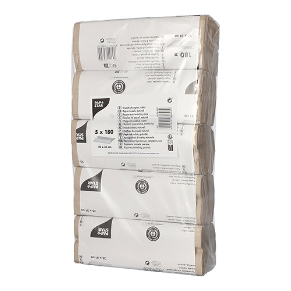 180 Blatt Handtuchpapier C-Falz 31,75 cm x 23,5 cm natur 1-lagig