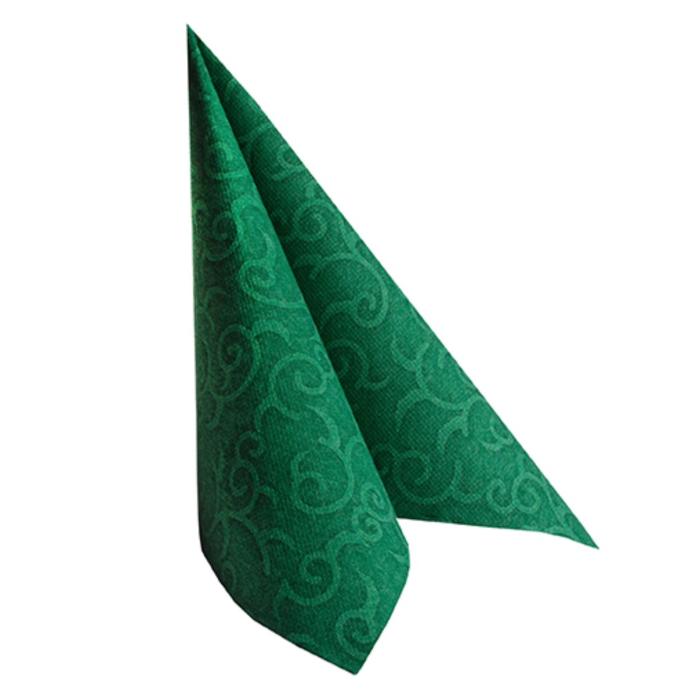 50 Servietten "ROYAL Collection" 1/4-Falz 40 cm x 40 cm dunkelgrün "Casali"