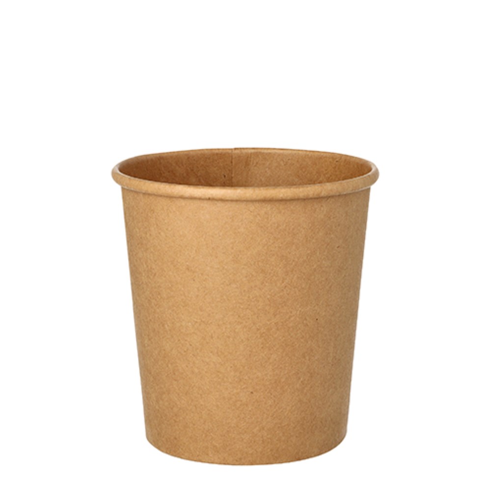 25 Suppenbecher, Pappe rund 470 ml Ø 9,8 cm · 10 cm braun