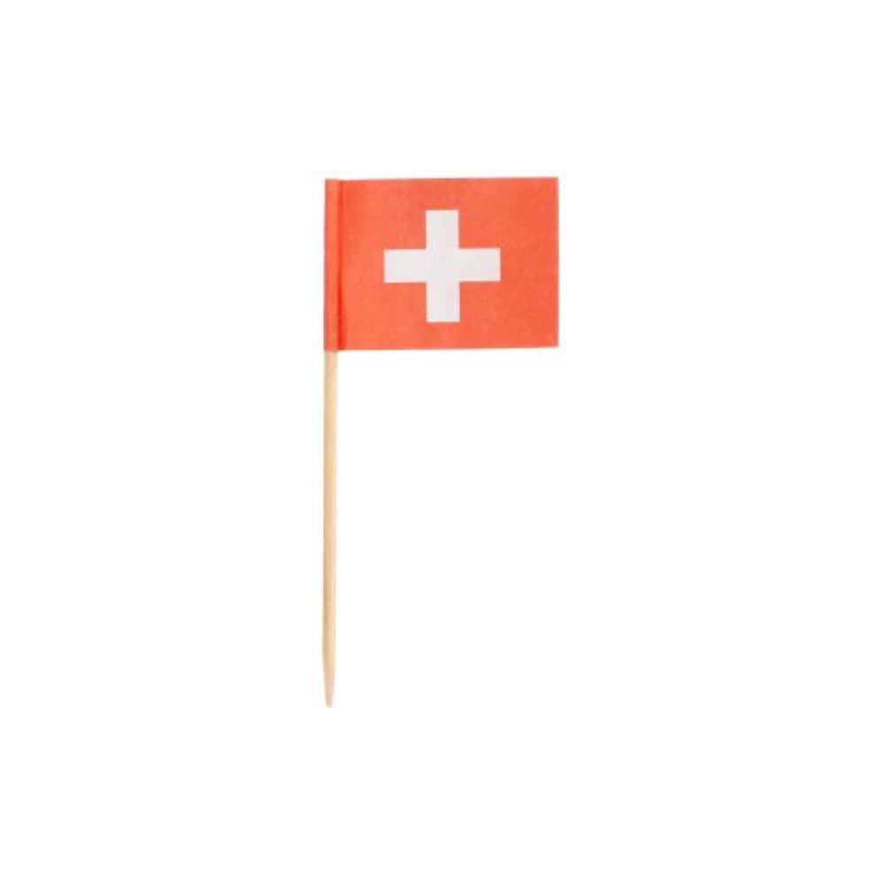 100 Deko-Picker 8 cm "Schweiz"