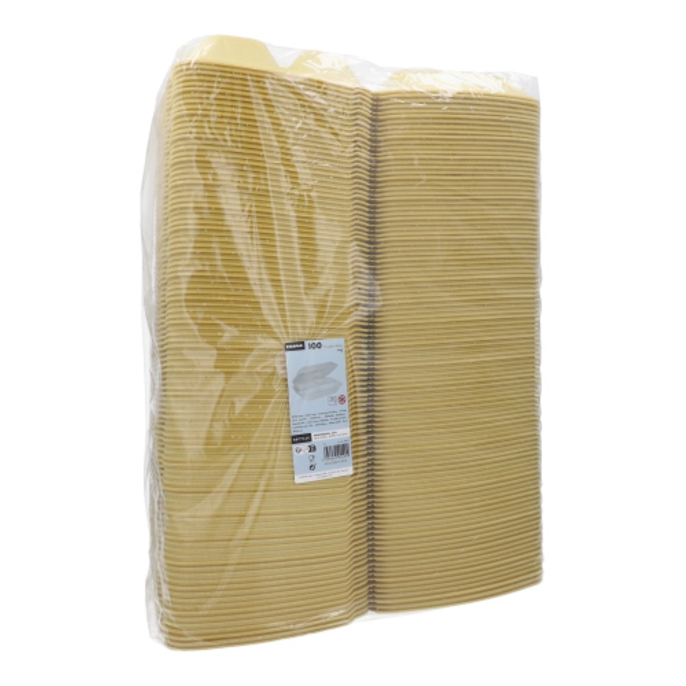 100 Menüboxen mit Klappdeckel, XPS 3-geteilt 7,5 cm x 24,3 cm x 20,8 cm gold 100 Menüboxen mit Klappdeckel, XPS 3-geteilt 7,5 cm x 24,3 cm x 20,8 cm gold