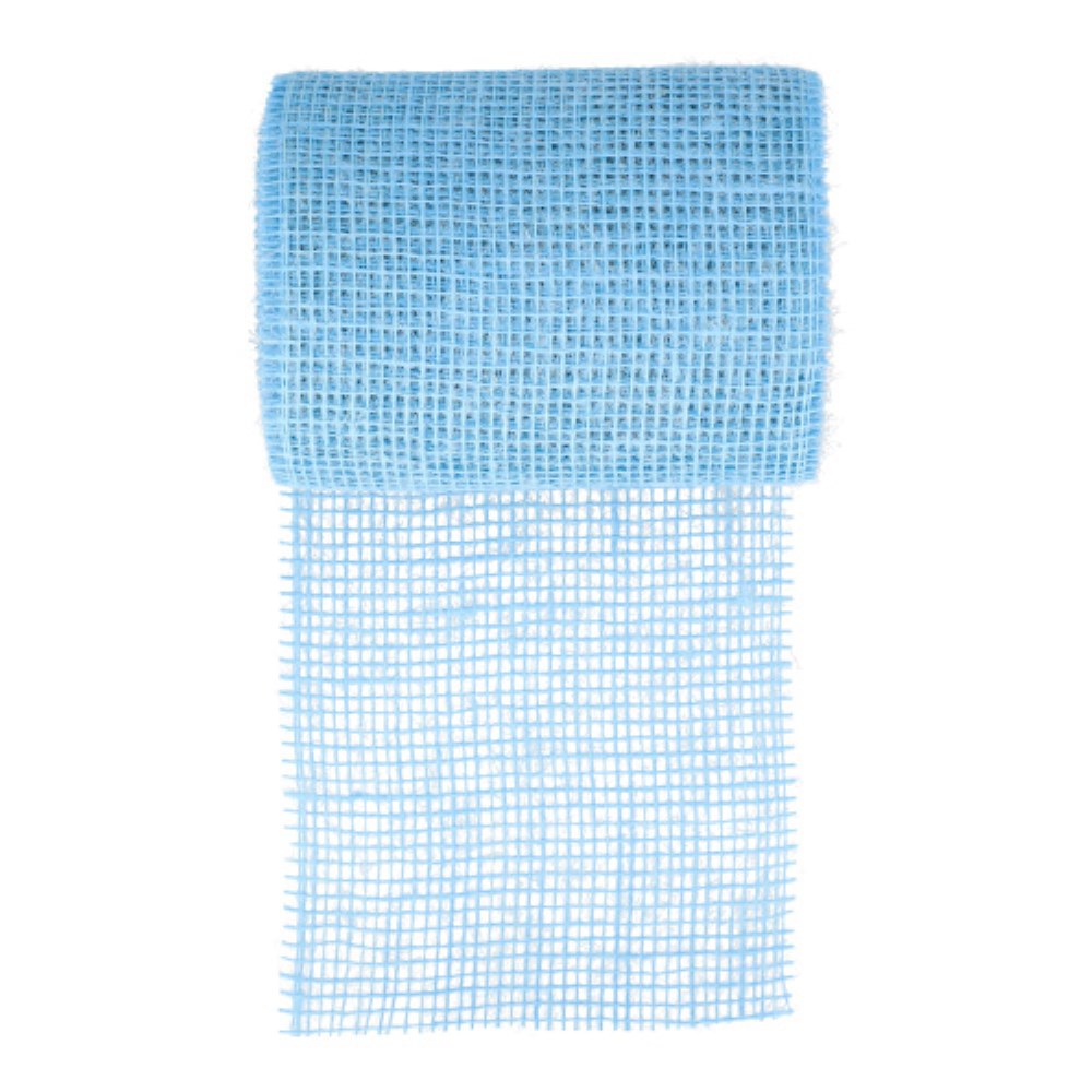 Dekoband Jute 10 m x 15 cm hellblau
