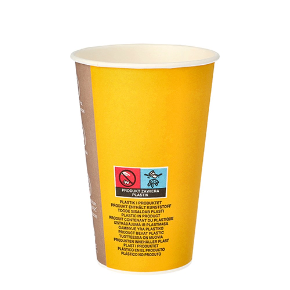 50 Trinkbecher, Pappe "To Go" 0,3 l Ø 8 cm · 11,6 cm "Barista Time"