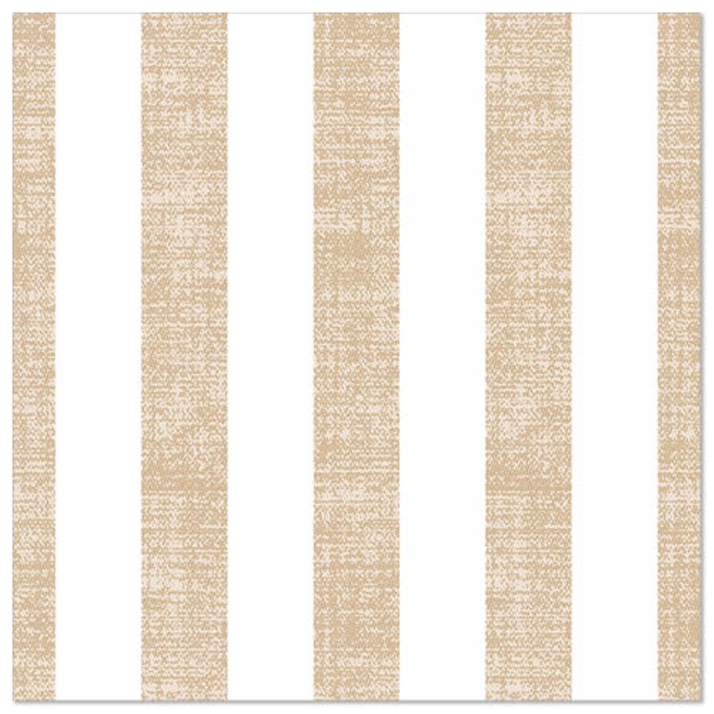 50 Servietten "ROYAL Collection" 1/4-Falz 40 cm x 40 cm sand "Lines"