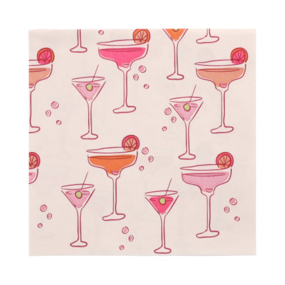 20 Servietten, 3-lagig 1/4-Falz 33 cm x 33 cm "Aperitifs"