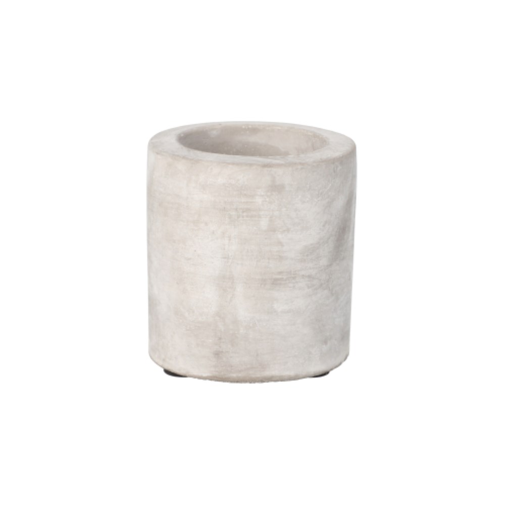 Kerzenhalter Beton Ø 6 cm · 6,5 cm grau für Teelichte und Stabkerzen