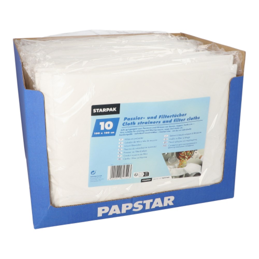 10 Passier- und Filtertücher 100 cm x 100 cm weiss