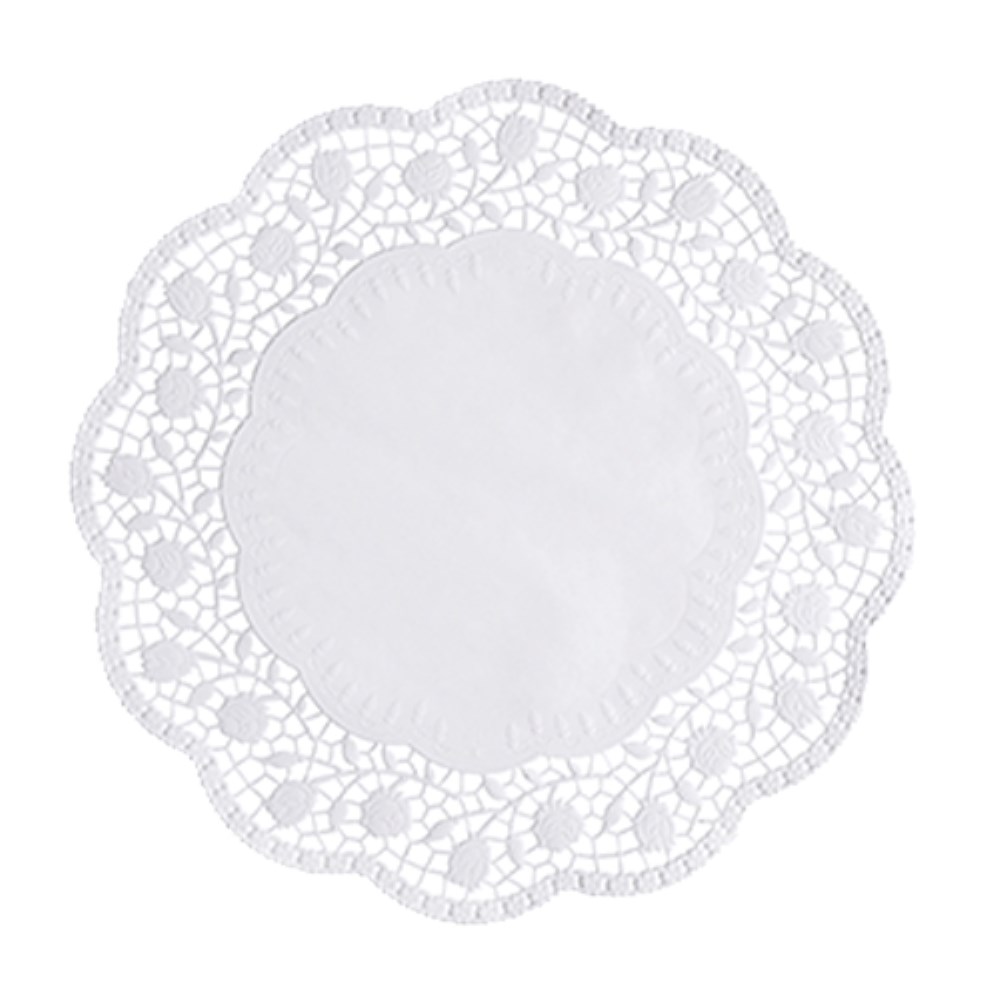 250 Tortenspitzen rund Ø 30 cm weiss