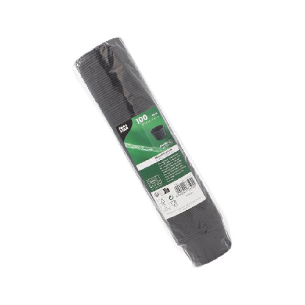 100 Dressingbecher, Papier 90 ml Ø 6,6 cm · 4,2 cm schwarz