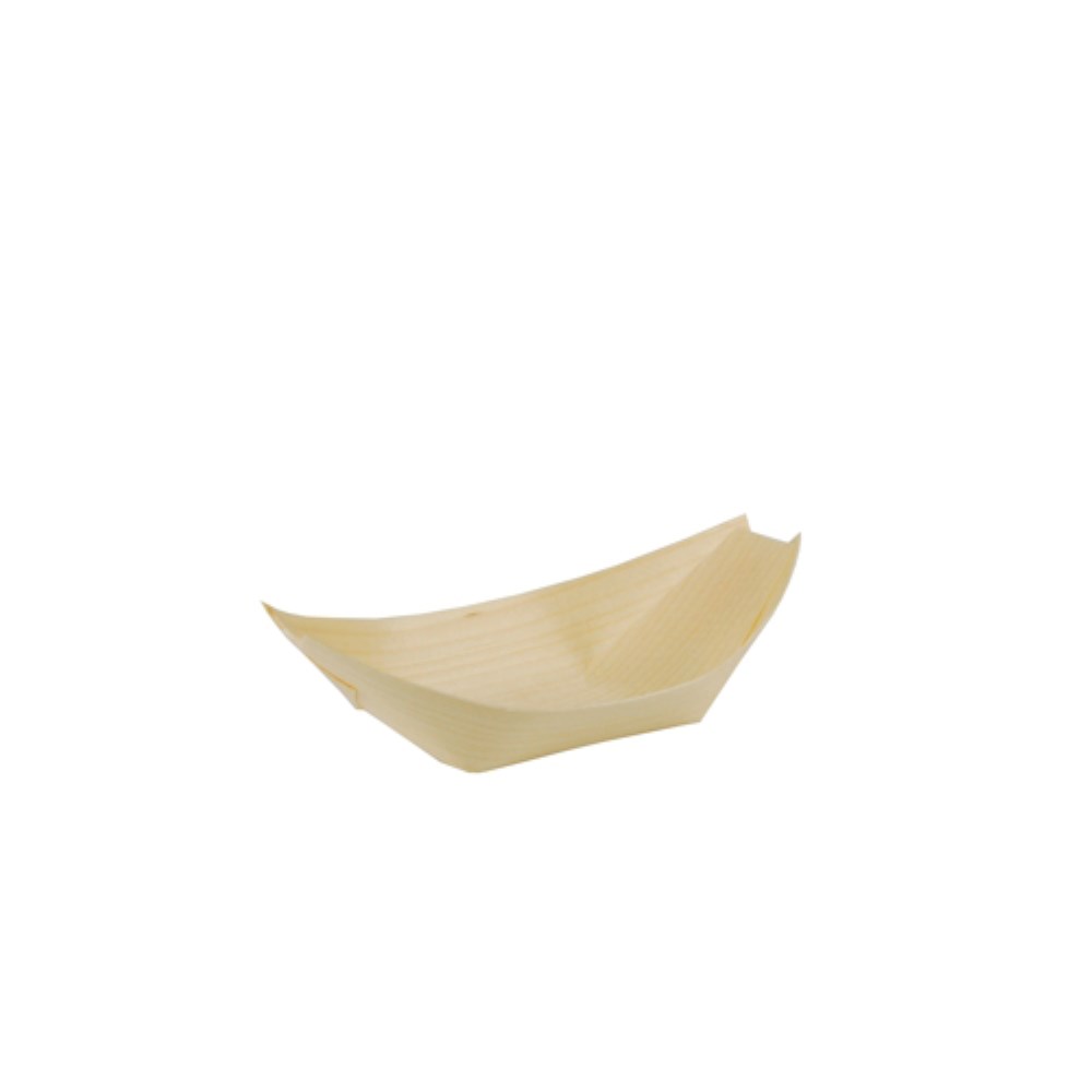 50 Fingerfood - Schalen, Holz "pure" 14 cm x 8,2 cm "Schiffchen"