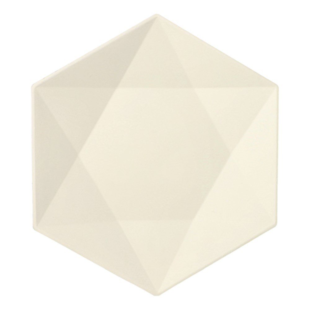 25 Teller Zuckerrohr "pure" 6-eckig 2,5 cm x 26 cm x 23 cm weiss "Diamond"