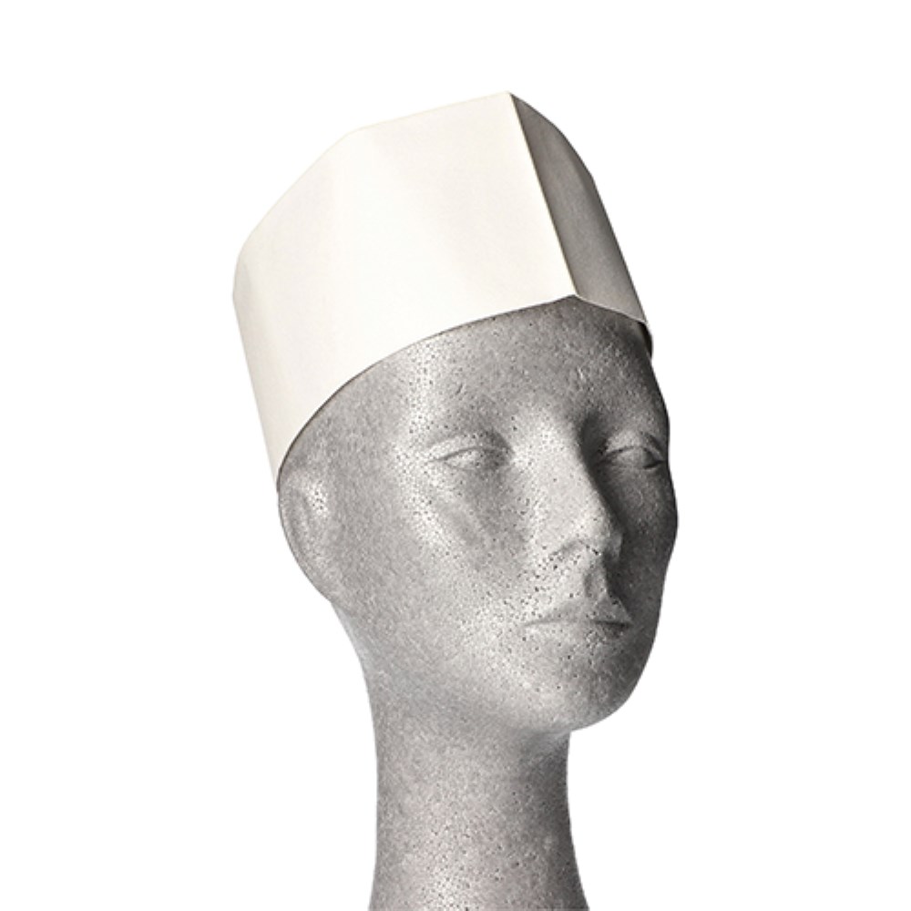 100 "WORK-INN/-PS" Schiffchen, Krepp 8,5 cm x 27,5 cm weiss Größe: 55 - 62