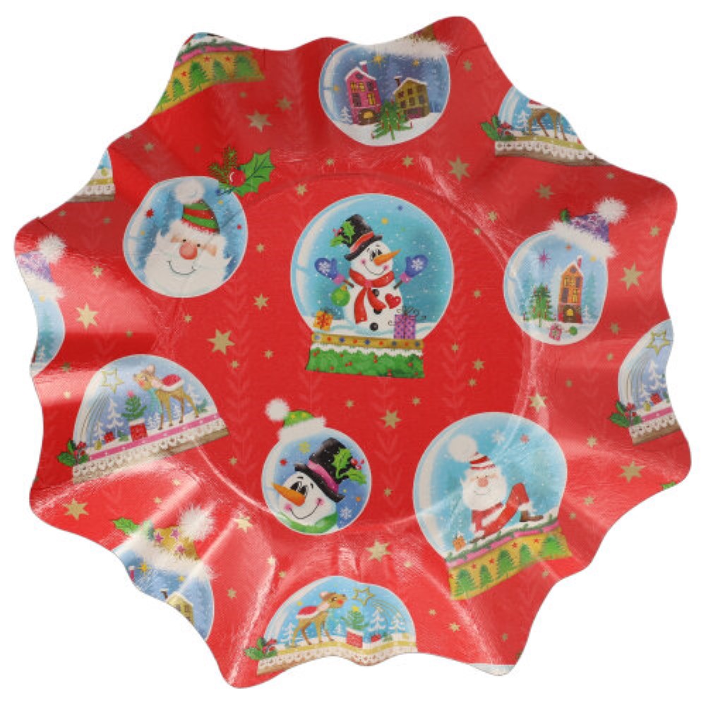 2 Präsentierschalen-Weihnachten Ø 28 cm "verschiedene Weihnachtsdekore" Stern