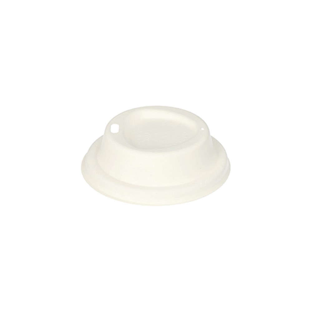 50 Dom-Deckel, Zuckerrohr "pure" Ø 8 cm · 2,5 cm weiss