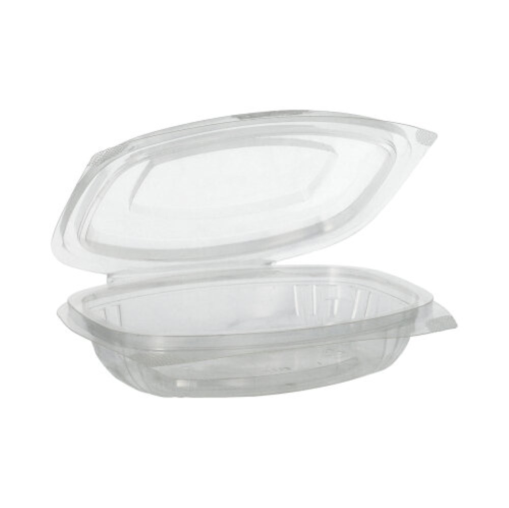 50 Feinkost- und Salatschalen mit Klappdeckeln, PLA "pure" 250 ml 3,1 cm x 16,1 cm x 13,2 cm