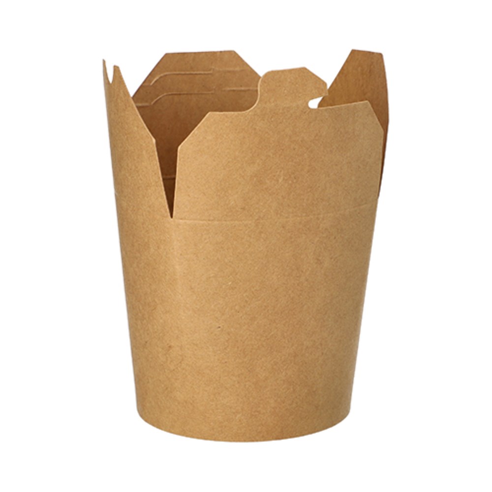 25 Snackboxen, Pappe rund 750 ml 9,6 cm x 9,8 cm x 8,6 cm braun