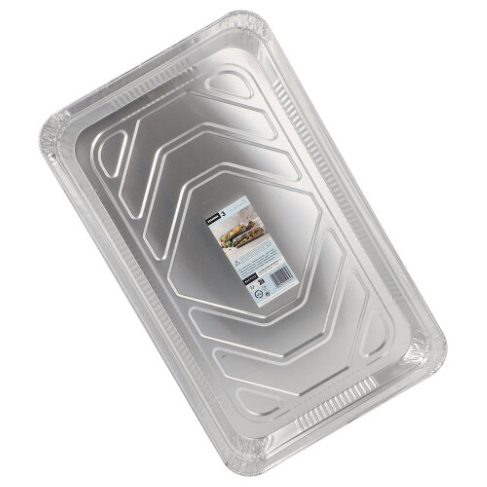 3 Gastronorm-Behälter, Alu eckig 5,2 l 3,7 cm x 32,5 cm x 52,5 cm 1/1