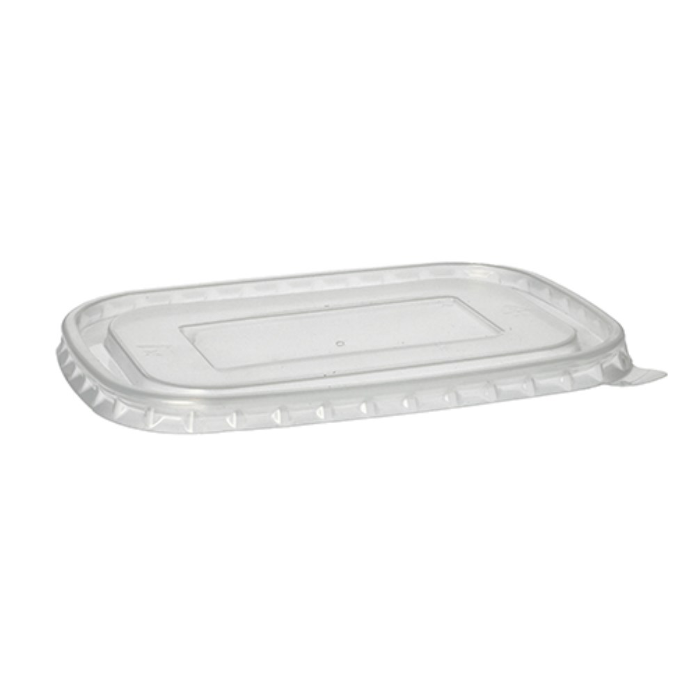25 Deckel für Verpackungsbecher, PP rechteckig 1 cm x 17,1 cm x 12 cm transparent