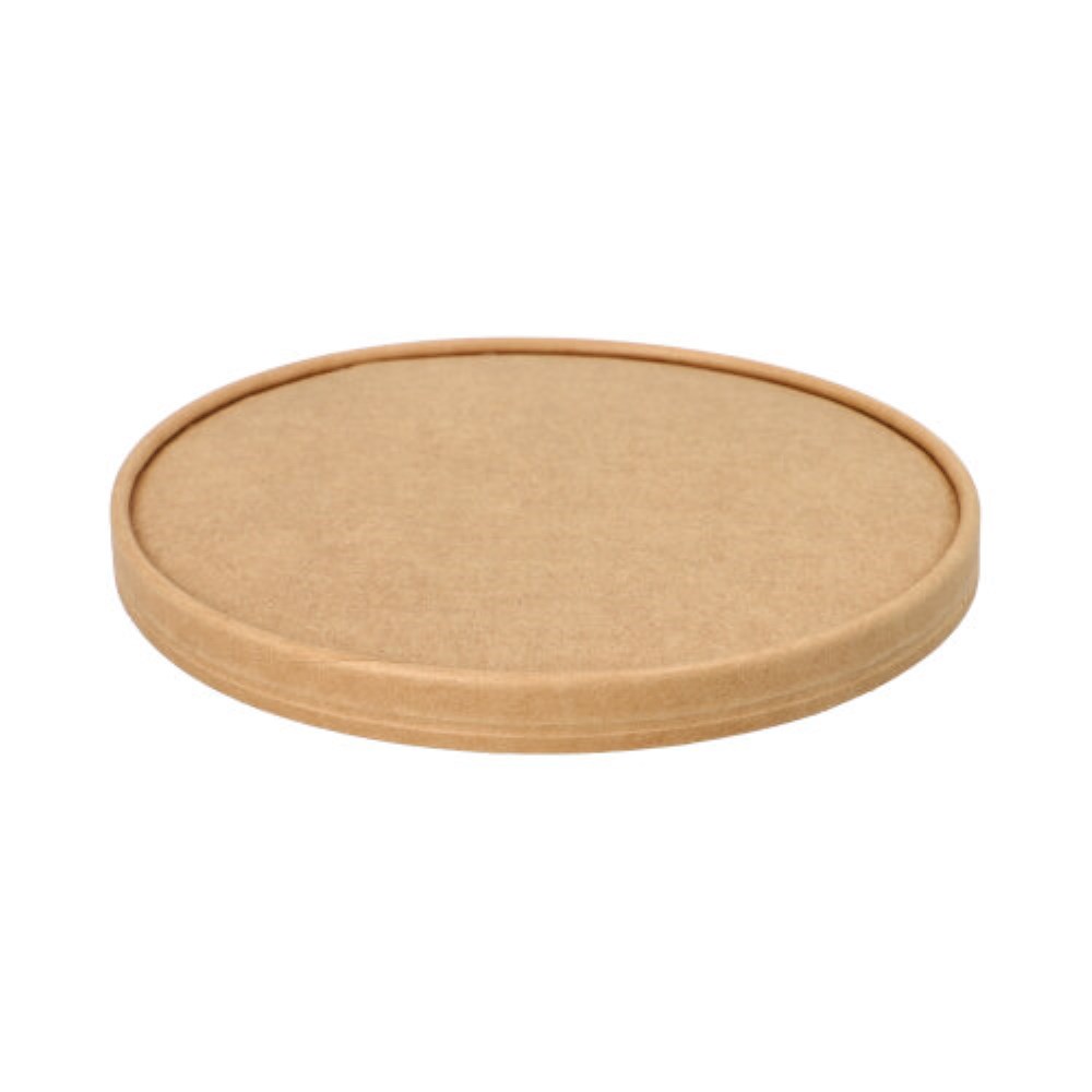 50 Deckel für Salatschalen, Pappe "pure" rund Ø 18,4 cm braun
