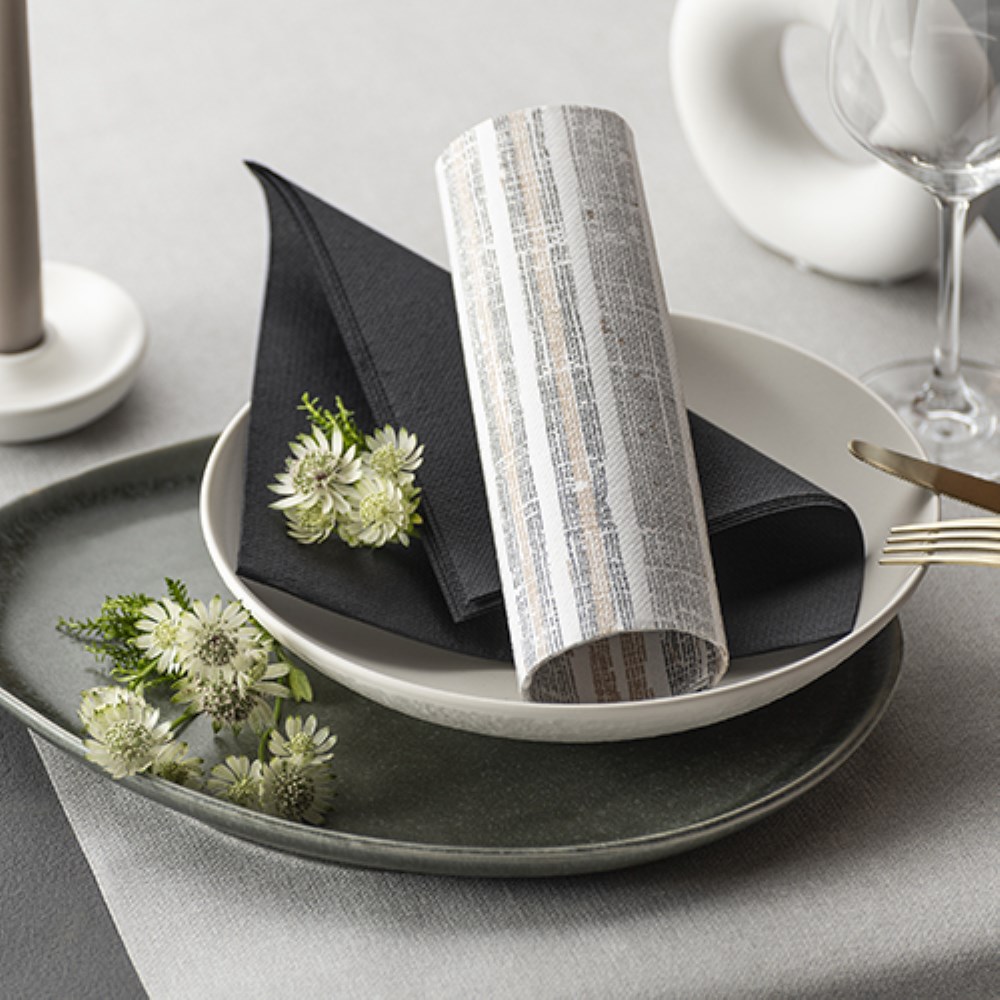 Tischläufer, Tissue "ROYAL Collection" 3 m x 40 cm grau