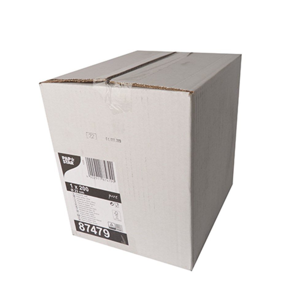 200 Teller, Pappe "pure" rund Ø 23 cm weiss