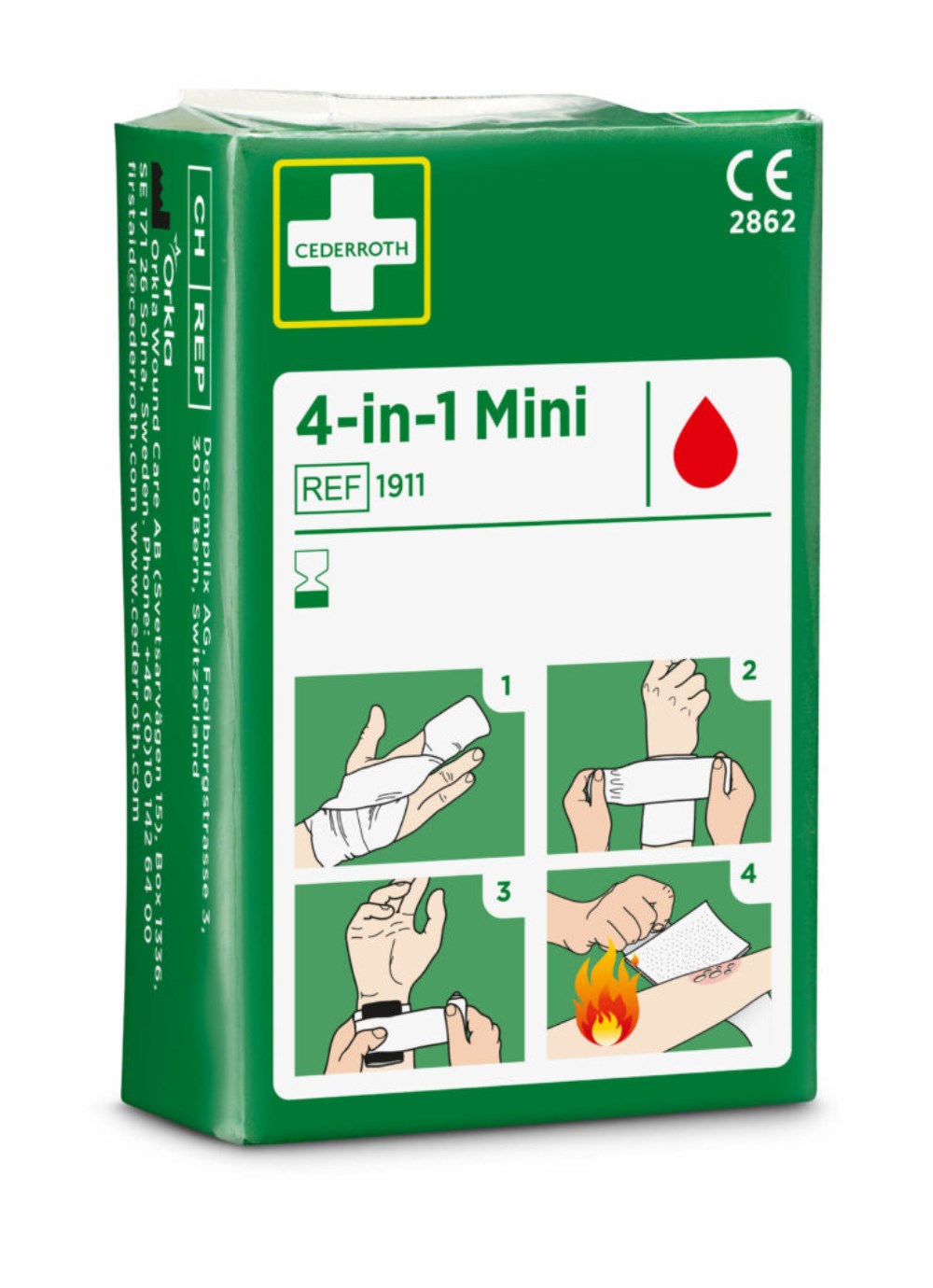 "Cederroth" 4 in 1 Blutstiller "mini" Wundverband Set "Cederroth" 4 in 1 Blutstiller "mini" Wundverband Set
