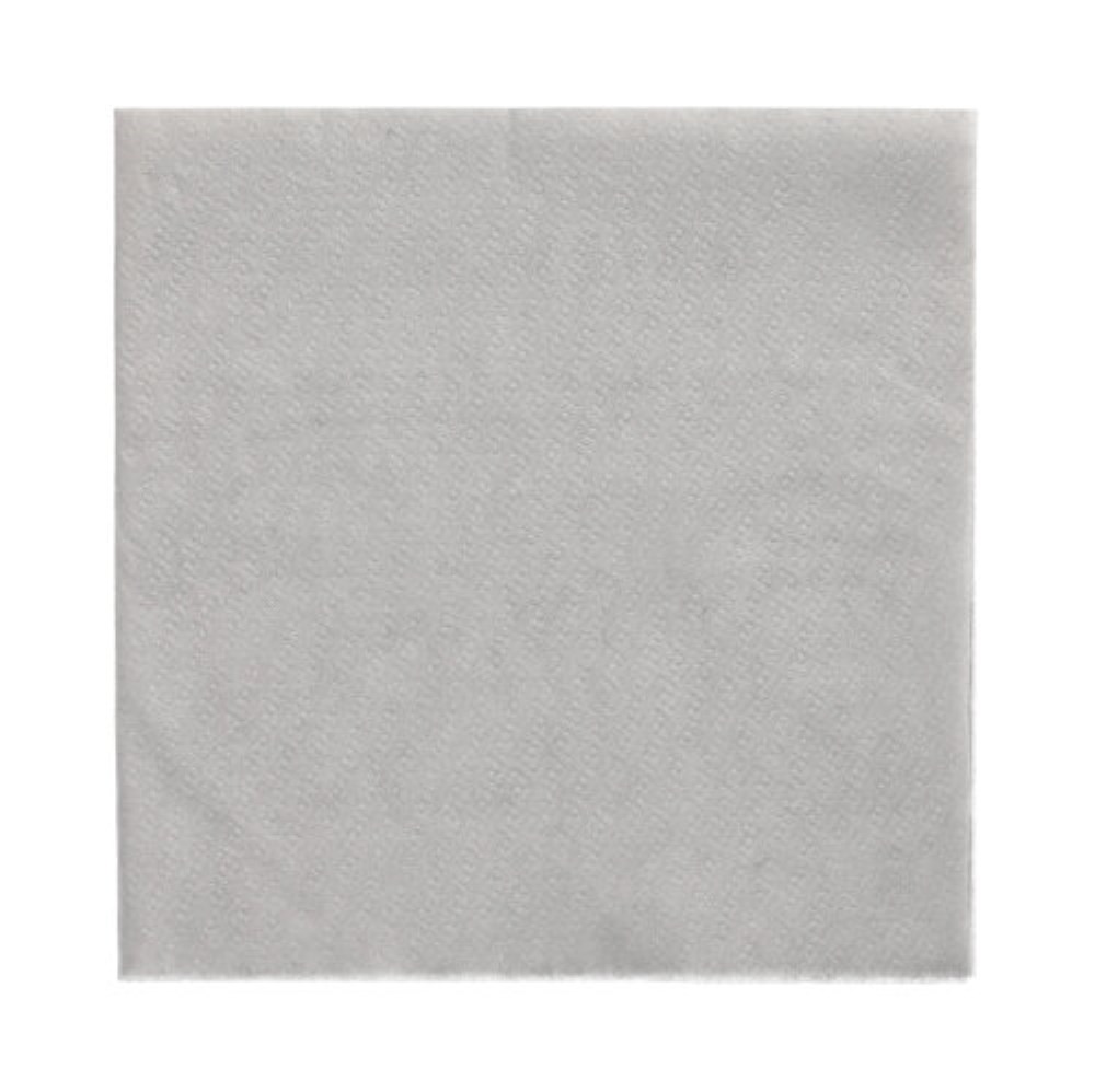 100 Servietten, 1-lagig 1/4-Falz 33 cm x 33 cm hellgrau