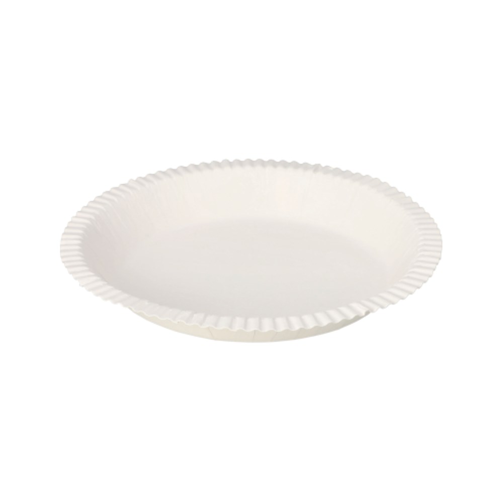 10 Schalen, Pappe rund Ø 19 cm · 2,4 cm weiss