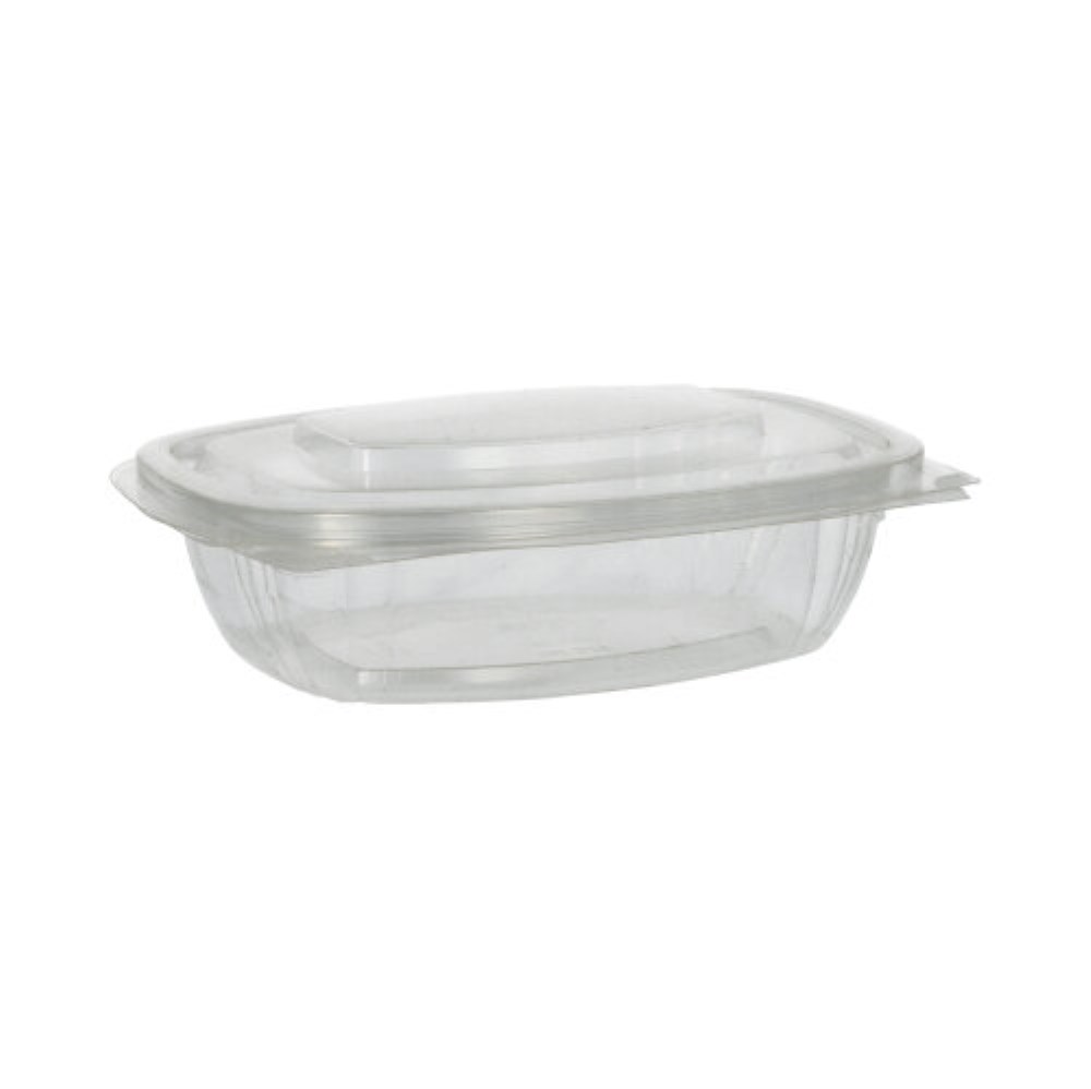 50 Feinkost- und Salatschalen mit Klappdeckeln, PLA "pure" 375 ml 4,8 cm x 16,1 cm x 13,2 cm