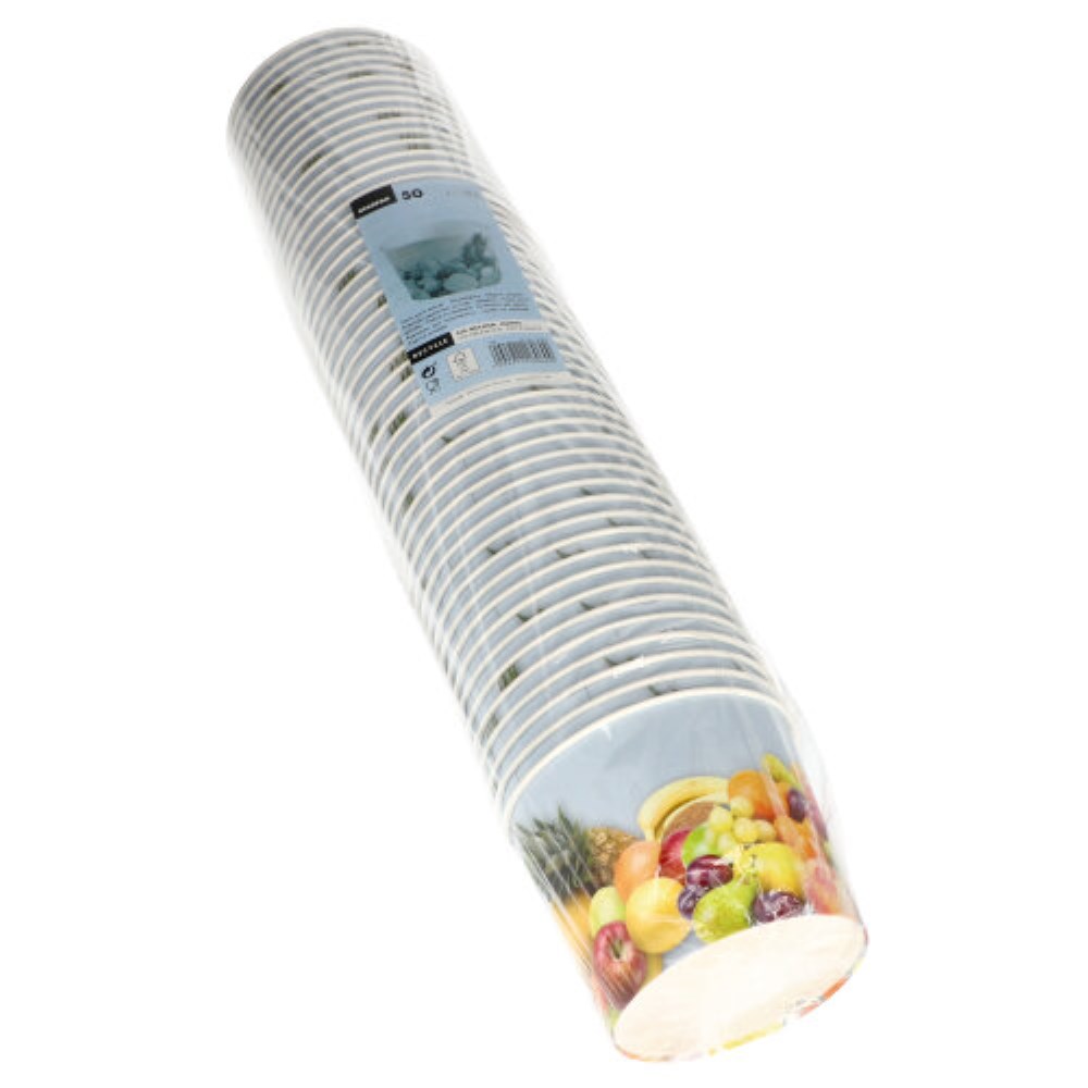 50 Eisbecher, Pappe rund 500 ml Ø 11 cm · 8,3 cm "Früchte"