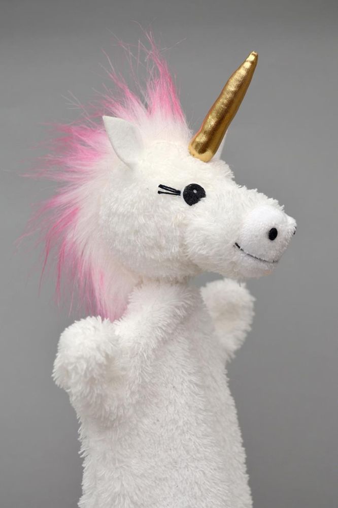 Stabpuppe  Einhorn - made in Europe - Vintage Spielzeug