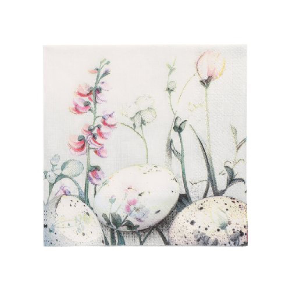 50 Servietten, 3-lagig 1/4-Falz 25 cm x 25 cm "Pastell Eggs"