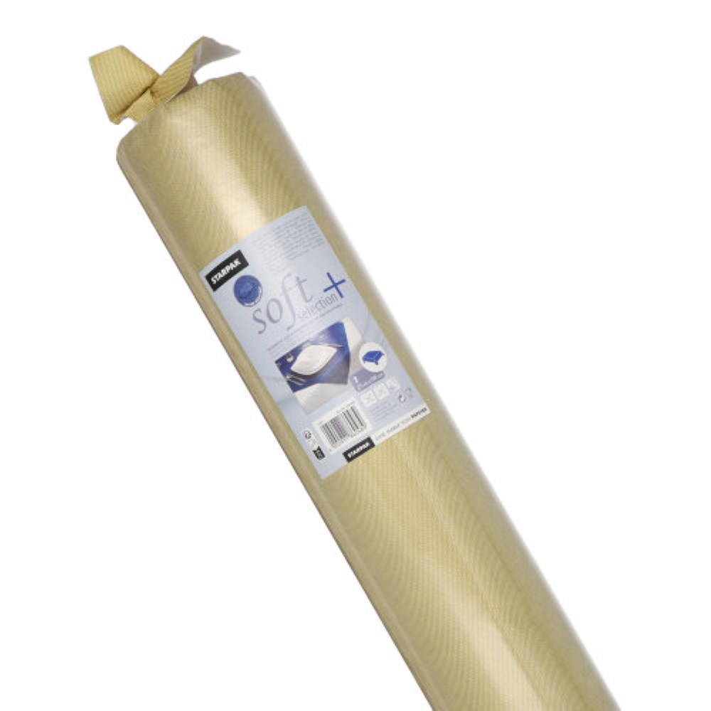 Tischdecke, stoffähnlich, Vlies "soft selection plus" 25 m x 1,18 m gold