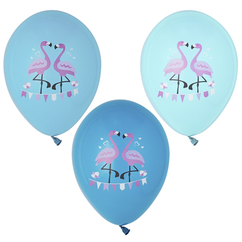 6 Luftballons Ø 29 cm farbig sortiert "Flamingo"