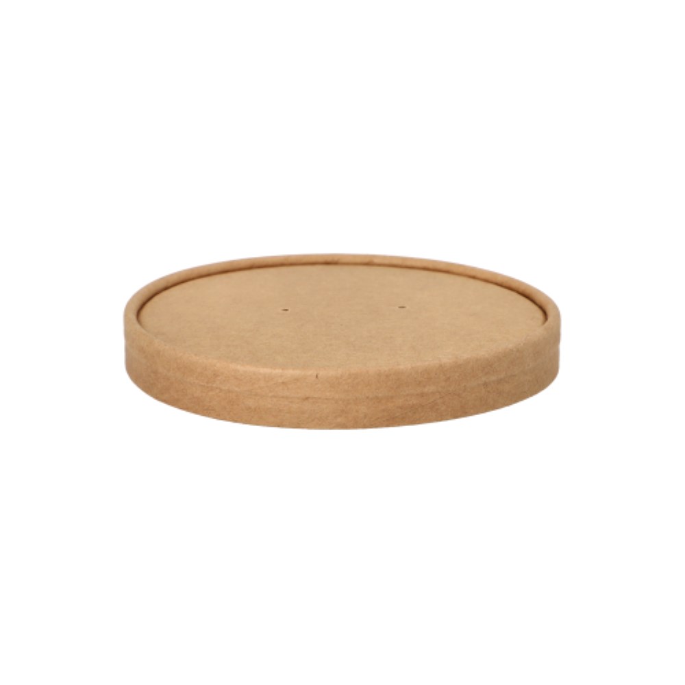 25 Deckel für Suppenbecher, Pappe Ø 11,5 cm · 1,6 cm braun