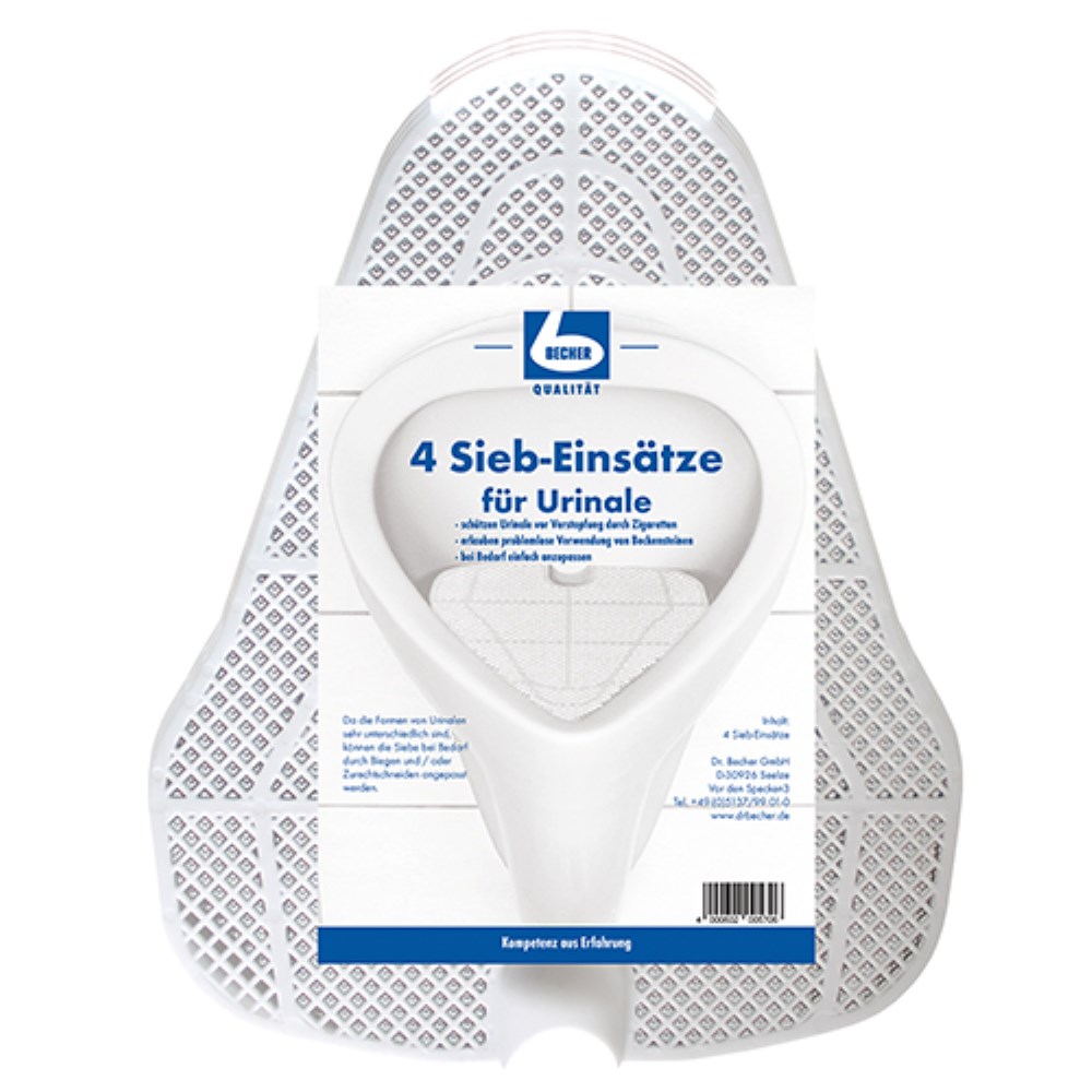 4 "Dr. Becher" Siebeinsätze für Urinale
